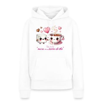 You're the sugar in my cup of tea, Valentine's Day - Women’s Premium Organic Hoodie - white - Front - Julia (174cm)