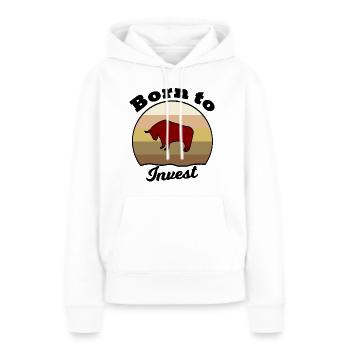 Le millionnaire boursier - Sweat à capuche Premium bio Femme - blanc - Devant - Julia (174cm)