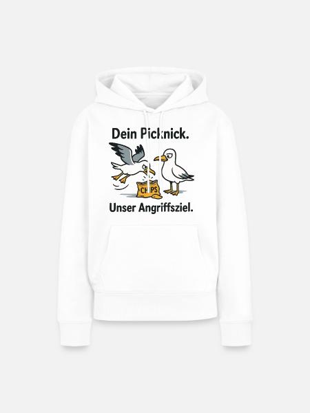 Dein Picknick Unser Angriffsziel - Frauen Premium Bio Hoodie - Weiß
