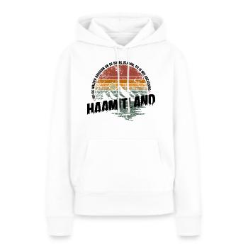 Heimatland Erzgebirge - Frauen Premium Bio Hoodie - Weiß - Vorne - Julia (174cm)