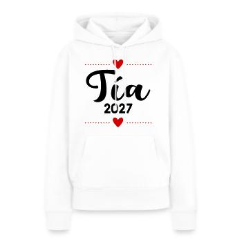 Spanische Tante 2027 - Frauen Premium Bio Hoodie - Weiß - Vorne - Julia (174cm)