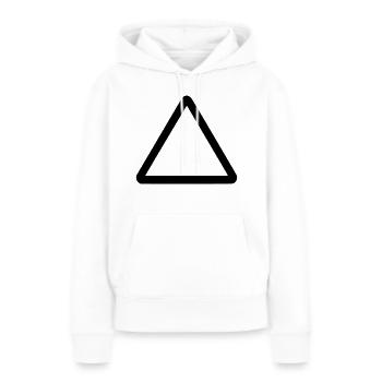 Dreieck - Frauen Premium Bio Hoodie - Weiß - Vorne - Julia (174cm)