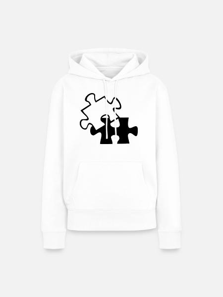 Wrong Part einfarbig - Frauen Premium Bio Hoodie - Weiß