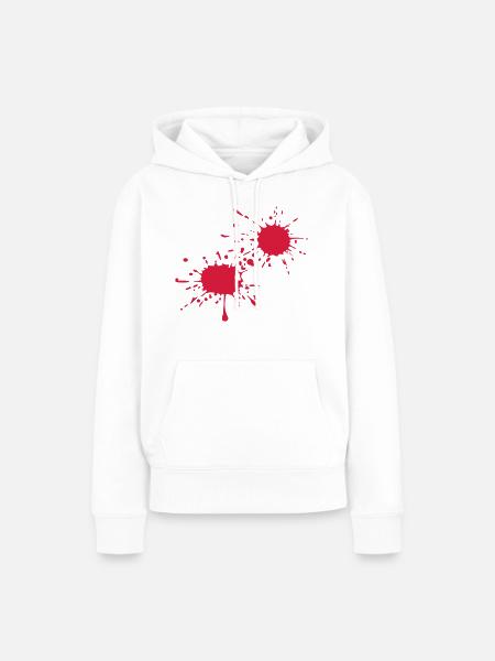 Blut - Frauen Premium Bio Hoodie - Weiß