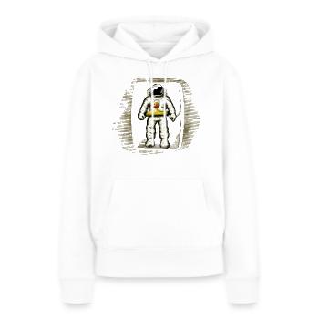 Astronaut - Frauen Premium Bio Hoodie - Weiß - Vorne - Julia (174cm)