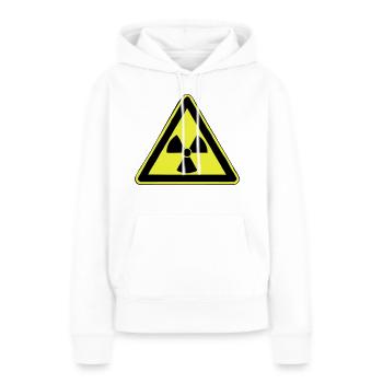 Radioactifs - Sweat à capuche Premium bio Femme - blanc - Devant - Julia (174cm)