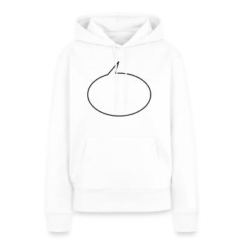 Sprechblase rund klein 2c - Sweat à capuche Premium bio Femme - blanc - Devant - Julia (174cm)