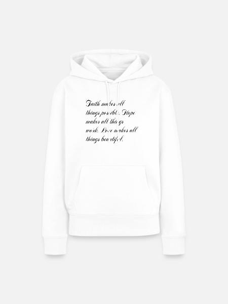 love quotes de - Frauen Premium Bio Hoodie - Weiß