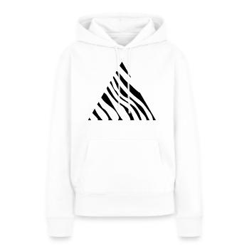 Triangle - Sweat à capuche Premium bio Femme - blanc - Devant - Julia (174cm)