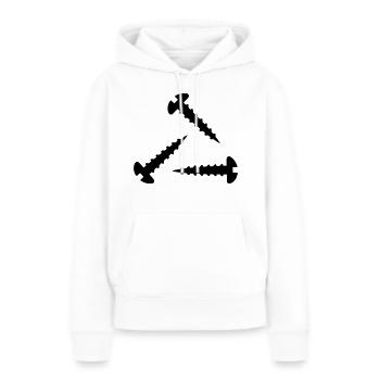 Schraube - Frauen Premium Bio Hoodie - Weiß - Vorne - Julia (174cm)