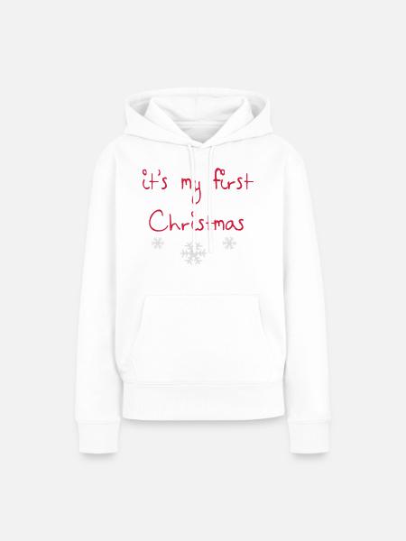 First Christmas - Frauen Premium Bio Hoodie - Weiß