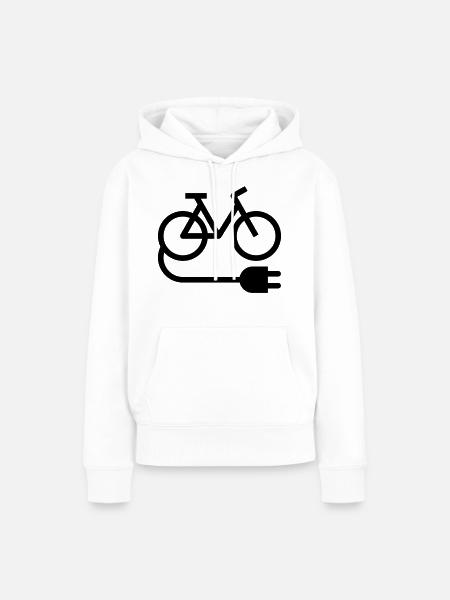 E-bike - Frauen Premium Bio Hoodie - Weiß