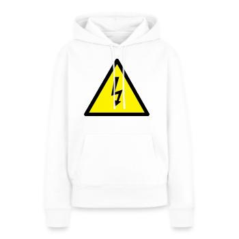 strom - Frauen Premium Bio Hoodie - Weiß - Vorne - Julia (174cm)