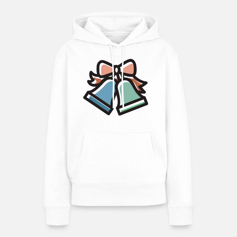 Noël - Sweat à capuche Premium bio Femme - blanc