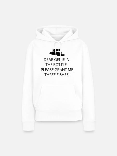 angeln - Frauen Premium Bio Hoodie - Weiß