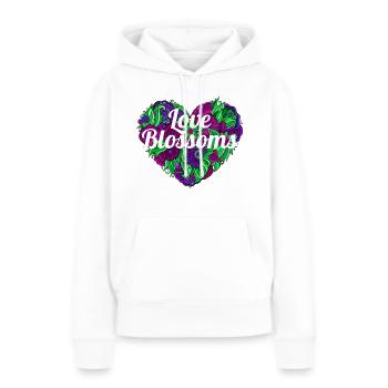 Love Blossoms - Frauen Premium Bio Hoodie - Weiß - Vorne - Julia (174cm)