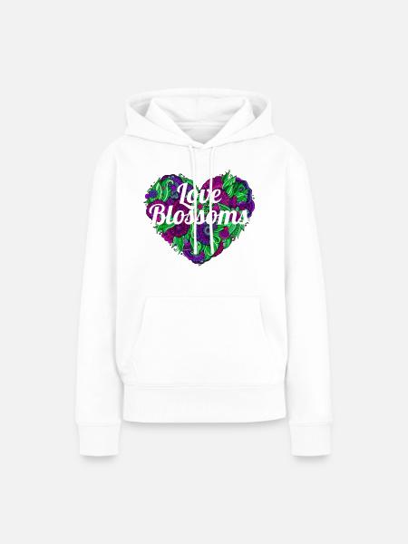 Love Blossoms - Frauen Premium Bio Hoodie - Weiß
