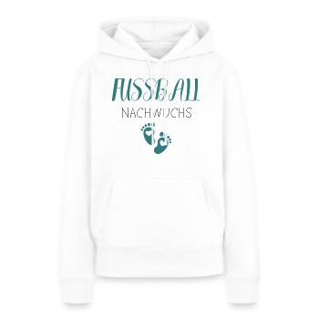 Fußball Nachwuchs - Frauen Premium Bio Hoodie - Weiß - Vorne - Julia (174cm)