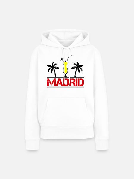 madrid - Frauen Premium Bio Hoodie - Weiß