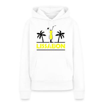 lissabon - Frauen Premium Bio Hoodie - Weiß - Vorne - Julia (174cm)