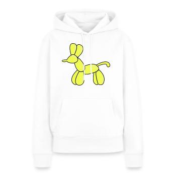 ballon hund - Frauen Premium Bio Hoodie - Weiß - Vorne - Julia (174cm)