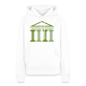 Édifice antique grec - Sweat à capuche Premium bio Femme - blanc - Devant - Julia (174cm)