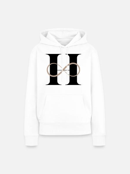 Unendlicher Buchstabe h - Frauen Premium Bio Hoodie - Weiß