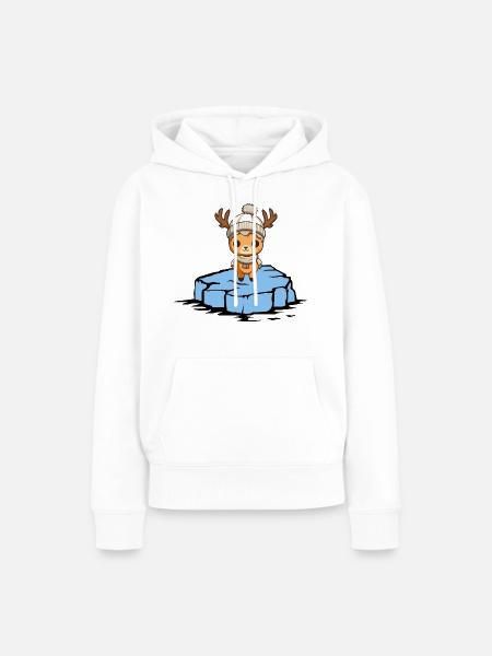 Reh Eisscholle - Frauen Premium Bio Hoodie - Weiß