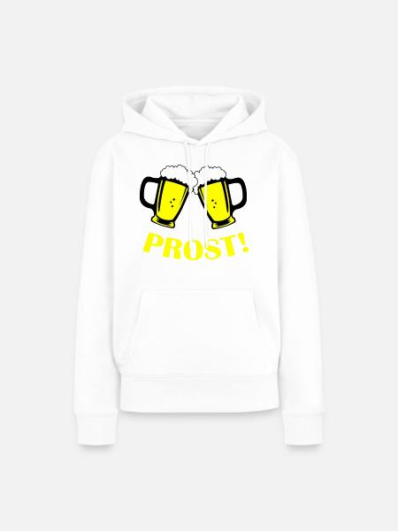 bier prost - Frauen Premium Bio Hoodie - Weiß