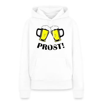 bier prost - Frauen Premium Bio Hoodie - Weiß - Vorne - Julia (174cm)