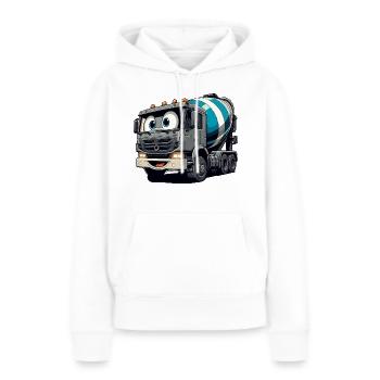 Bétonnière Junior - Sweat à capuche Premium bio Femme - blanc - Devant - Julia (174cm)