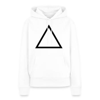 triangle - Sweat à capuche Premium bio Femme - blanc - Devant - Julia (174cm)