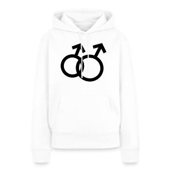Schwul - Frauen Premium Bio Hoodie - Weiß - Vorne - Julia (174cm)
