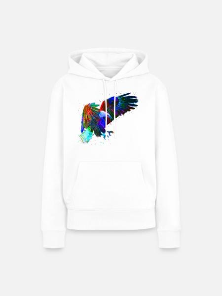 Adler Eagle - Frauen Premium Bio Hoodie - Weiß