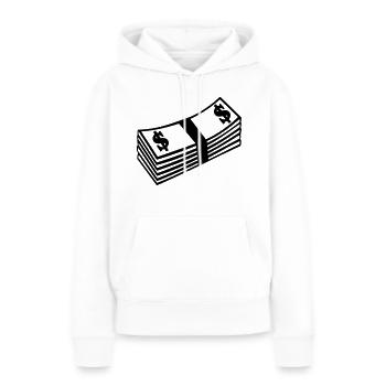 Dollar Geld - Frauen Premium Bio Hoodie - Weiß - Vorne - Julia (174cm)