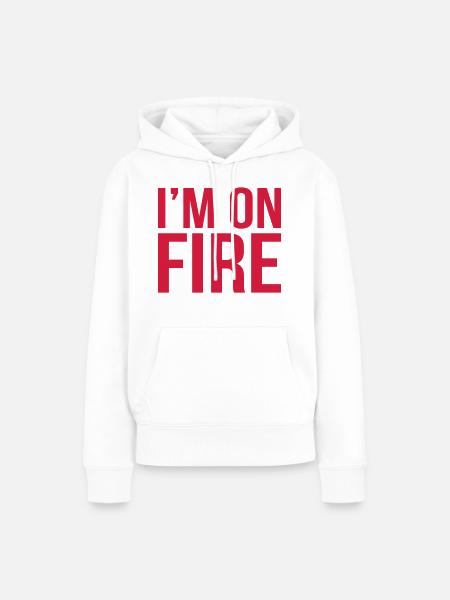 im on fire - Frauen Premium Bio Hoodie - Weiß