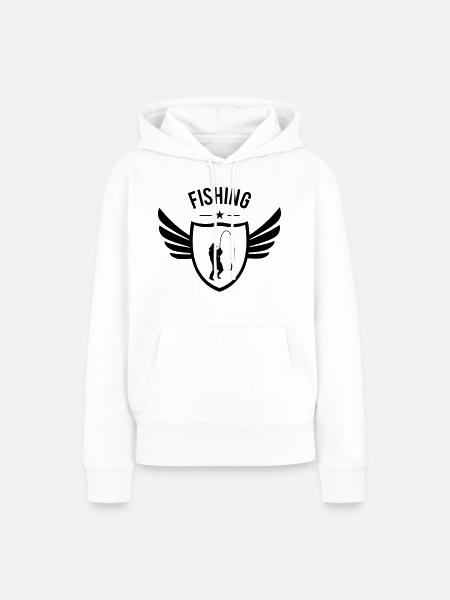 Fishing - Frauen Premium Bio Hoodie - Weiß