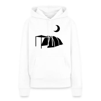 Tente - Sweat à capuche Premium bio Femme - blanc - Devant - Julia (174cm)