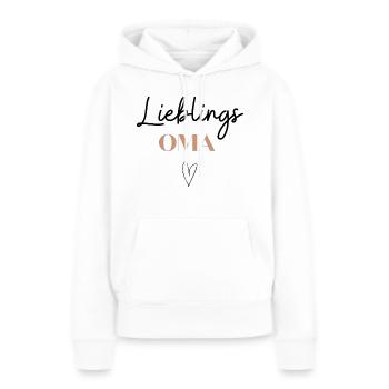Lieblingsoma, Geschenk Oma, Du wirst Oma 2022 - Frauen Premium Bio Hoodie - Weiß - Vorne - Julia (174cm)