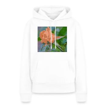 Orange liquide - Sweat à capuche Premium bio Femme - blanc - Devant - Julia (174cm)