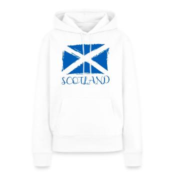 Schottland - Frauen Premium Bio Hoodie - Weiß - Vorne - Julia (174cm)