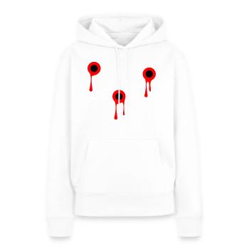 Coups - Sweat à capuche Premium bio Femme - blanc - Devant - Julia (174cm)