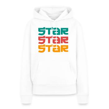 Superstar Star, Starlets et Stars - Sweat à capuche Premium bio Femme - blanc - Devant - Julia (174cm)