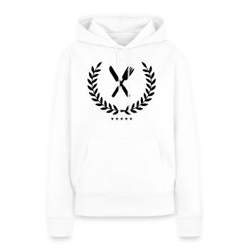 besteck wappen - Frauen Premium Bio Hoodie - Weiß - Vorne - Julia (174cm)