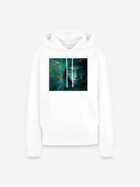 Elfe - Frauen Premium Bio Hoodie - Weiß