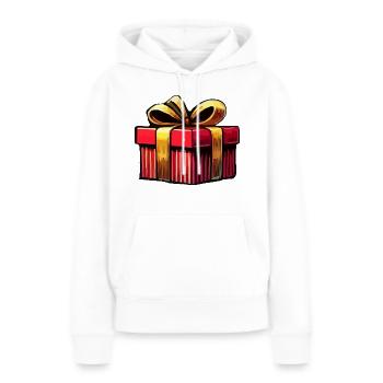 Cadeau - Sweat à capuche Premium bio Femme - blanc - Devant - Julia (174cm)