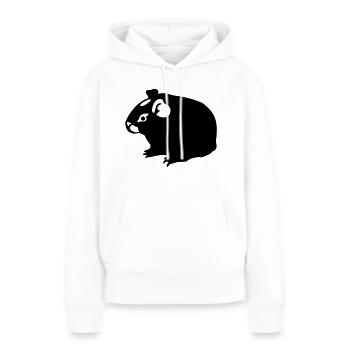 Meerschweinchen (2) einfarbig - Frauen Premium Bio Hoodie - Weiß - Vorne - Julia (174cm)