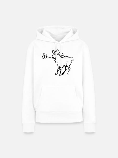 Lamm - Frauen Premium Bio Hoodie - Weiß