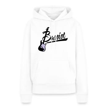 bassist - Sweat à capuche Premium bio Femme - blanc - Devant - Julia (174cm)
