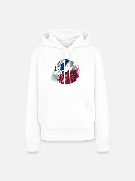 Die Jagd nach Wunderland - Frauen Premium Bio Hoodie - Weiß
